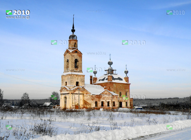 Церковь Илии Пророка в селе Ильинское вид с юго-запада 2010 Ильинское Селивановский район Владимирская область