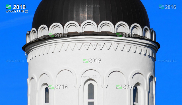 Фрагмент верхнего декора барабана главы Покровской церкви в селе Матвеевка Селивановского района Владимирской области
