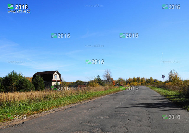 Панорама деревни Некрасово Селивановского района Владимирской области на въезде со стороны Красной Горбатки
