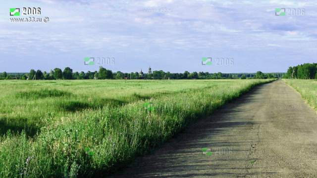 Панорама Никулино Селивановского района Владимирской области от главной дороги