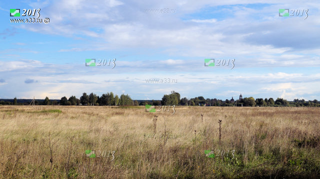 Панорама Никулино Селивановского района Владимирской области с полей осенью
