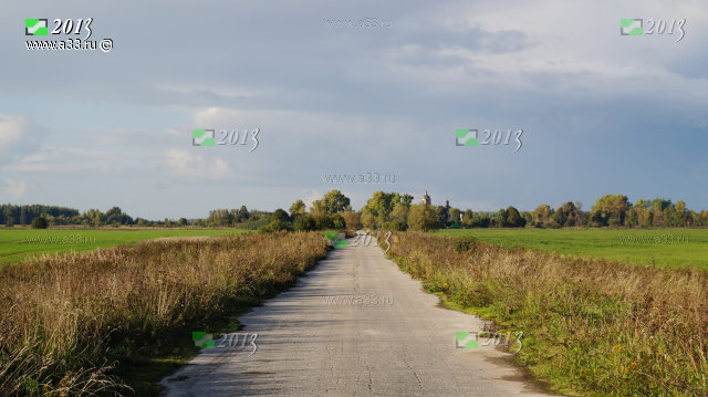 Вид села Никулино Селивановского района Владимирской области - панорама с юга