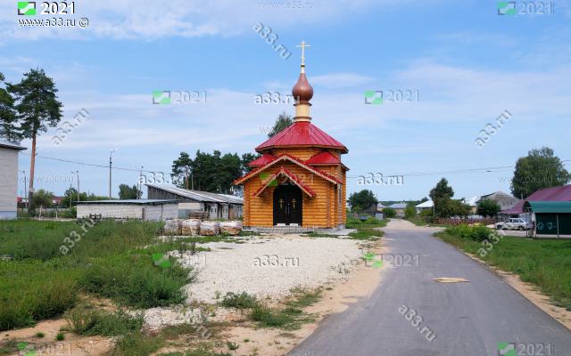2021 Георгиевская церковь в процессе благоустройства посёлок Новлянка Селивановского района Владимирской области