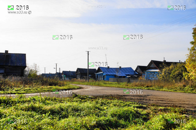 Центр деревни Скалово Селивановского района Владимирской области