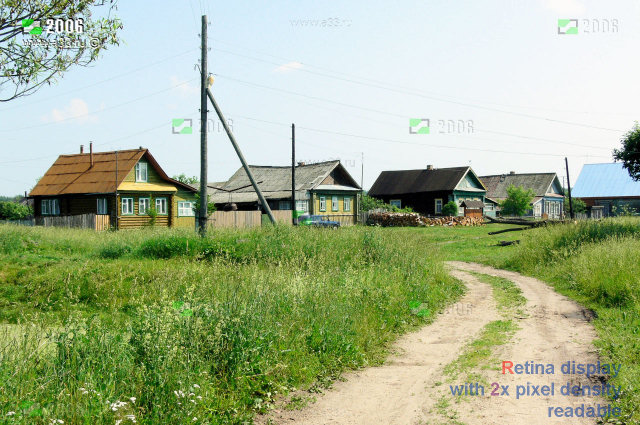 Главная улица села Троицко-Колычёво Селивановского района Владимирской области Россия
