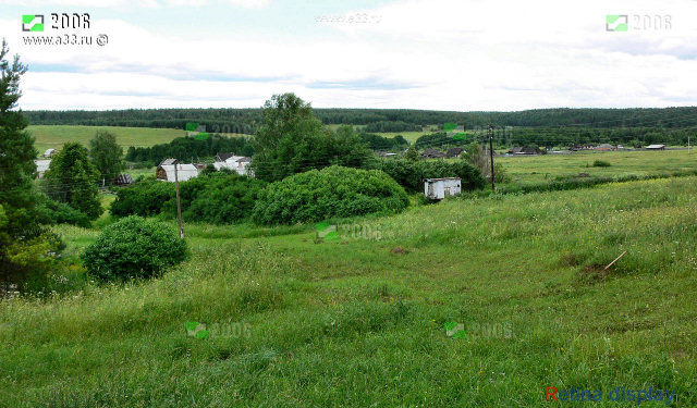 Панорама села Тучково Селивановского района Владимирской области с возвышенности на которой стоит его церковь