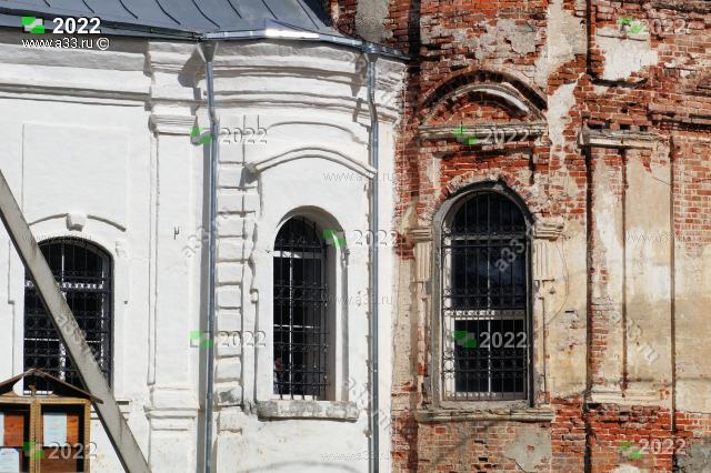 2022 До и после ремонта; Покровская церковь, Омофорово, Собинский район, Владимирская область