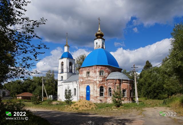 Церковь Покрова Пресвятой Богородицы в деревне Омофорово Собинского района Владимирской области в 2022 году