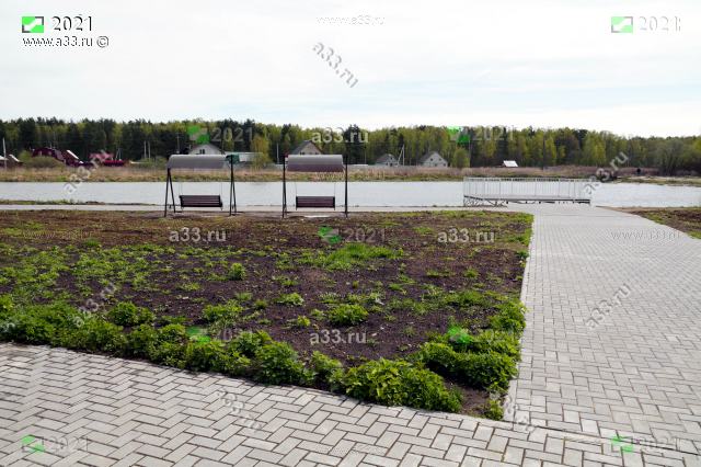 2021 Благоустройство пруда и новый пирс на берегу в деревне Толпухово Собинского района Владимирской области