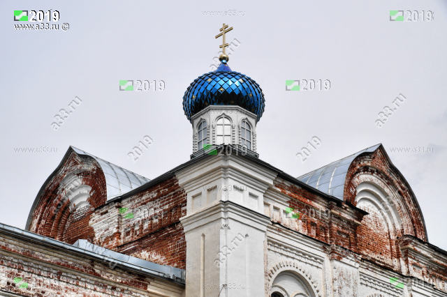 Завершение основного объёма Богоявленской церкви в селе Заречное Собинского района Владимирской области
