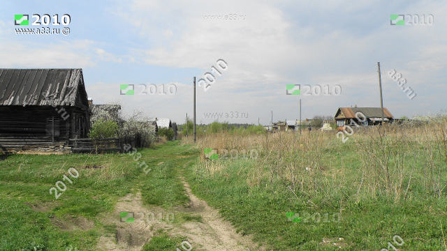Главная и единственная улица в деревне Бахтино Судогодского района Владимирской области