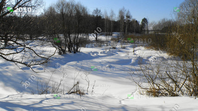 Река Пономарёва в окрестностях деревни Кондряево Судогодского района Владимирской области зимой