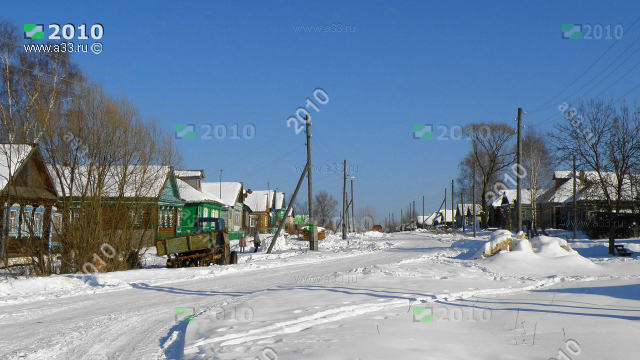 Улица Центральная в деревне Кондряево Судогодского района Владимирской области