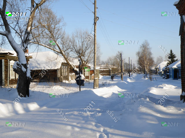 Вид деревни Костино Судогодского района Владимирской области в районе часовни