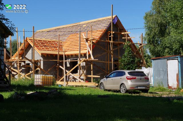 2022 Дом 1а в процессе строительства; деревня Мичурино Судогодского района Владимирской области