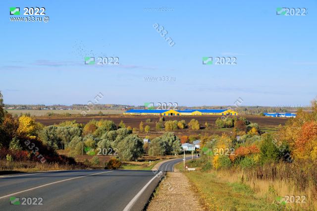 2022 Окрестности села Старый Двор, панорама на въезде со стороны Владимира. Суздальский район, Владимирская область