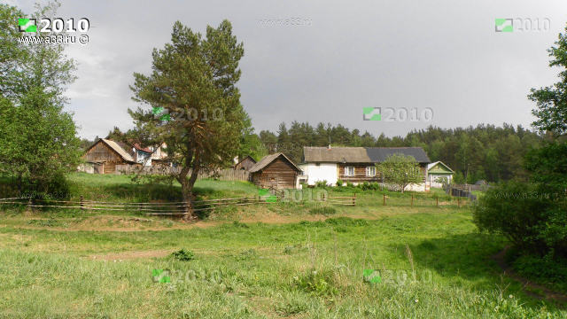 Вид улицы Нагорной в деревне Буторлино Вязниковского района Владимирской области в районе дома 4