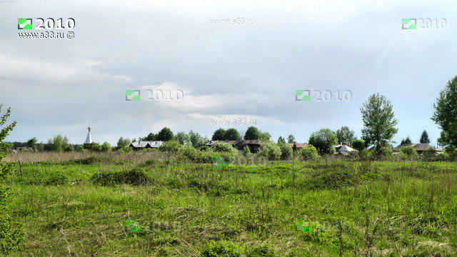 Панорама малоэтажного рабочего посёлка Эдон Вязниковского района Владимирской области ставшего деревней после прекращения работы единственной фабрики