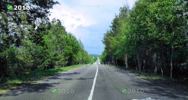 Дорога Эдон - Никологоры идёт как по струнке и пролегает рядом с деревней Галкино Вязниковского района Владимирской области