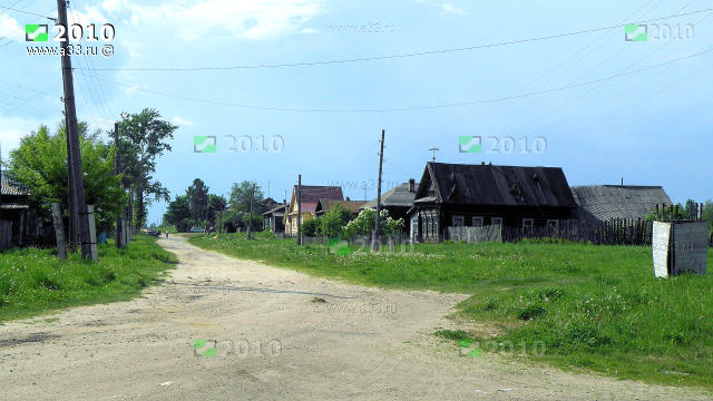Улица Советская в деревне Галкино Вязниковского района Владимирской области
