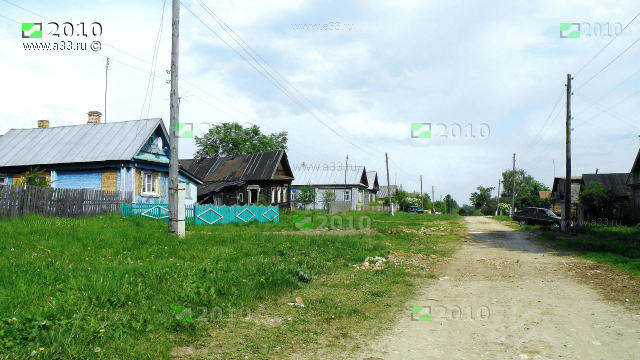 Общий вид улицы Советской в деревне Галкино Вязниковского района Владимирской области