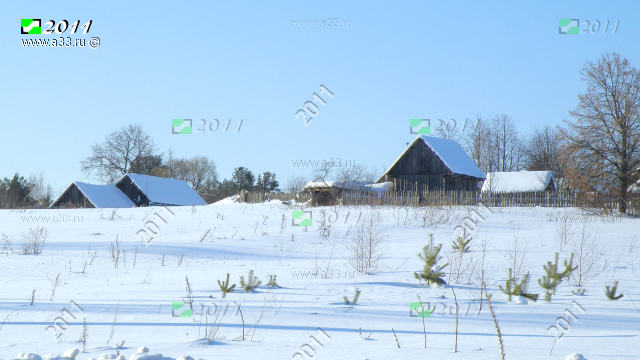 Зимой в деревне Юрышки Вязниковского района Владимирской области развлечений нет