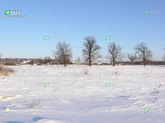 Зимняя панорама деревни Ивановка Вязниковского района Владимирской области