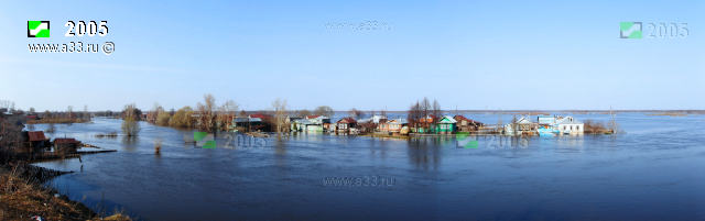 Разлив реки Мстёрка в 2005 году посёлок Мстёра Вязниковский район Владимирская область Россия