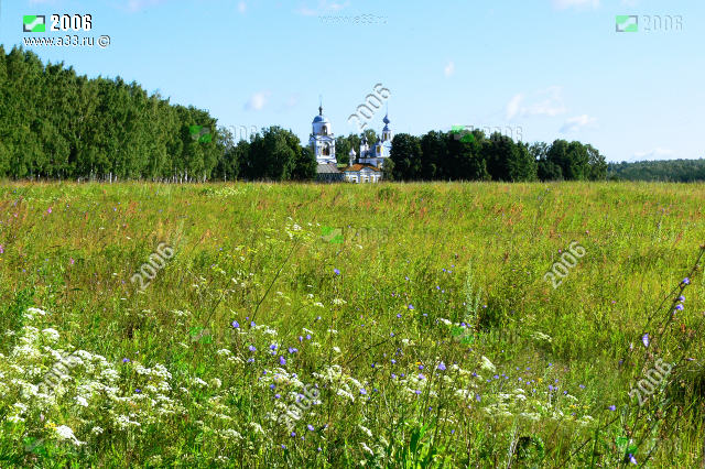 Общий вид Нагуевской Покровской церкви в полях Вязниковского района Владимирской области