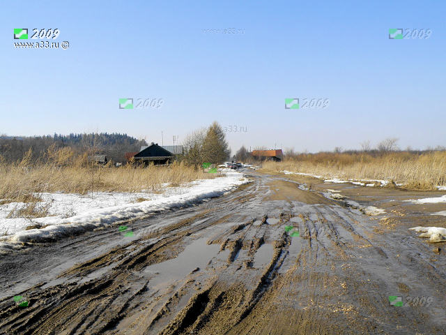 Подъезд к деревне Олтушево Вязниковского района Владимирской области не заасфальтирован