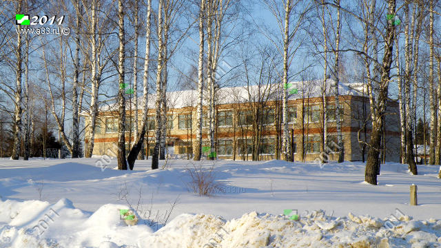 Дом 6 улица Школьная деревня Осинки Вязниковского района Владимирской области Школа зимой