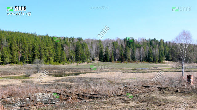 Вид весной на пойму реки Пыжовик от урочища Озерки Вязниковского района Владимирской области
