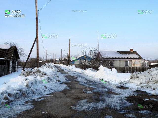 Улица Финская в деревне Пески Вязниковского района Владимирской области
