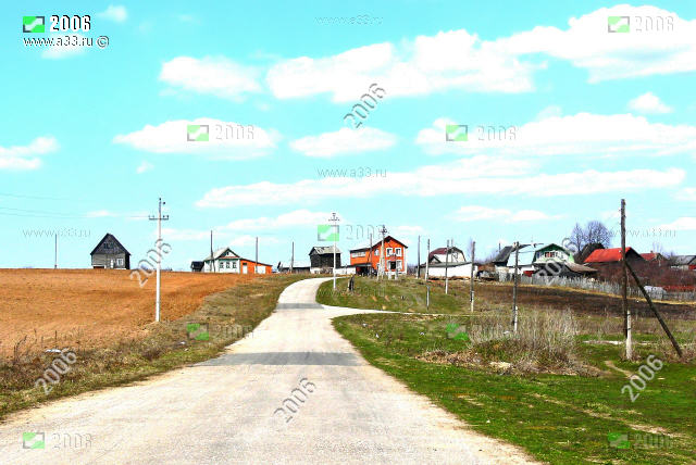 Панорама деревни Руделево Вязниковского района Владимирской области на въезде