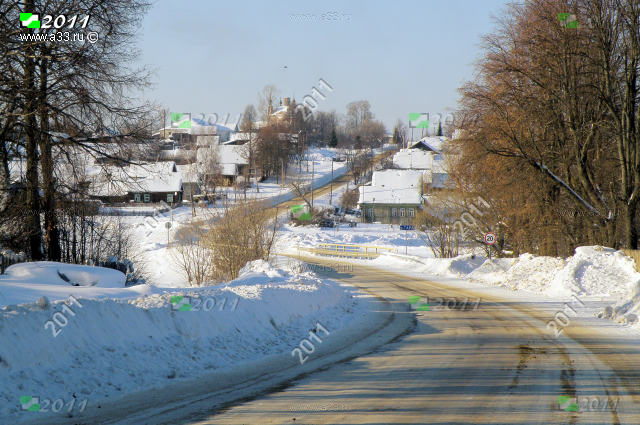 Общий вид села Сарыево Вязниковского района Владимирской области зимой