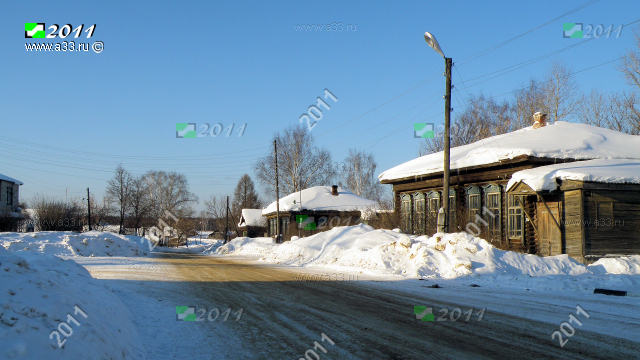 Улица Советская в селе Сарыево Вязниковского района Владимирской области в районе домов 35-37