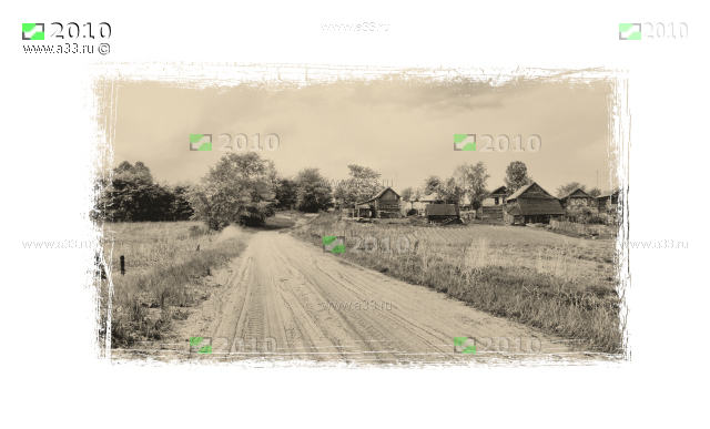 Вид на деревню Усады Вязниковского района Владимирской области на въезде из лесов