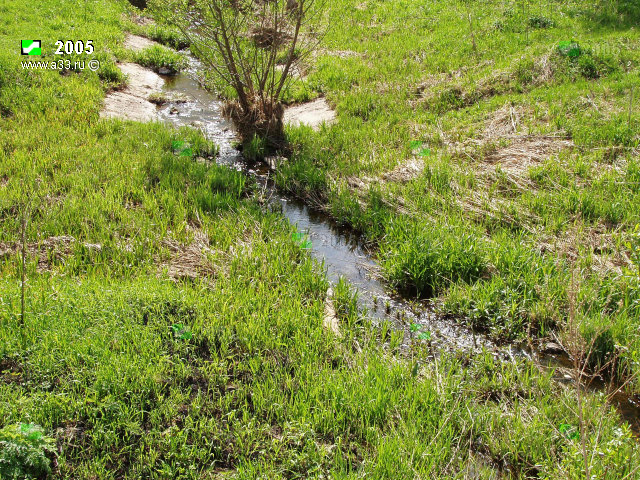 Речка Холис (Халис) - основной источник подпитки оборонительных рвов, заполненных водой у городища Мстиславль, отсыпанного вручную во времена раннего средневековья